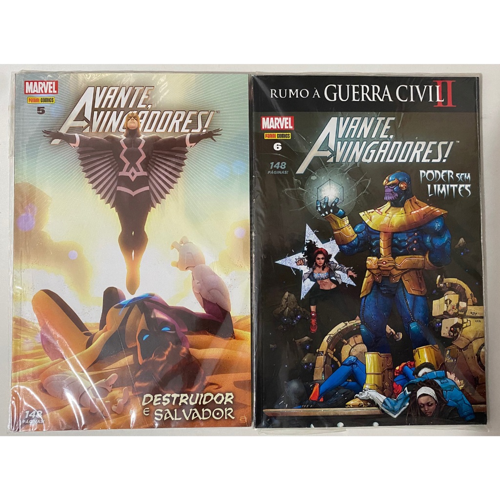 HQ Avante, Vingadores! 5 - Destruidor e Salvador + HQ Avante, Vingadores! 6 - Poder sem Limites