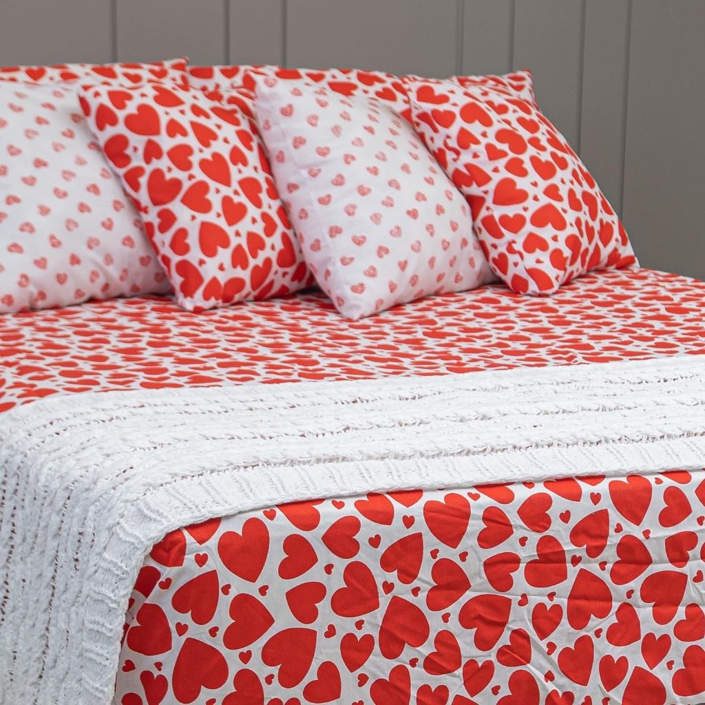 Tecido Tricoline 180 Fios 2 metros x 1,25 Largura Coração Corações Amor Love em Oferta na Shopee