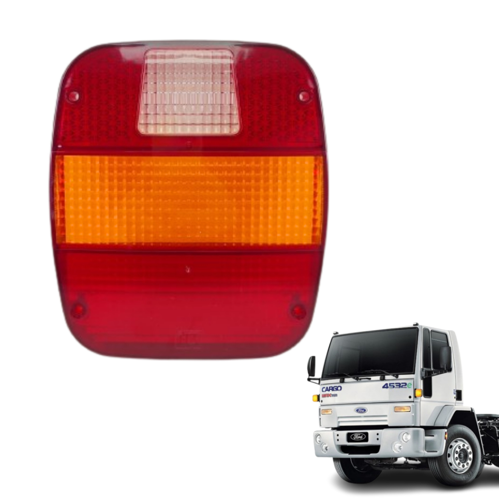 Lente da Lanterna Traseira Tricolor Ford Cargo Caminhão Vw Troller Delivery Worker Universal Sinaleira