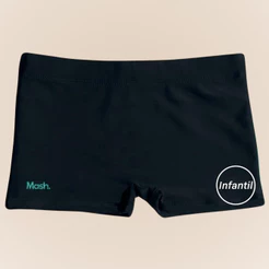 Sunga Boxer Box Lisa Infantil Kids Mash Meninos Para Praia Piscina Verao Cores Basicas