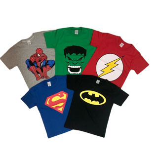 Kit 05 Camisetas Infantil 100% Algodão 30.1 Personagens Super Heróis Criança Camisa Blusa em Oferta na Shopee