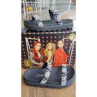 Papete Vizzano Original da Moda Tamanco Feminino Strass Birken Rasteira Preto Nude com Tiras Brilho (Com Nota)