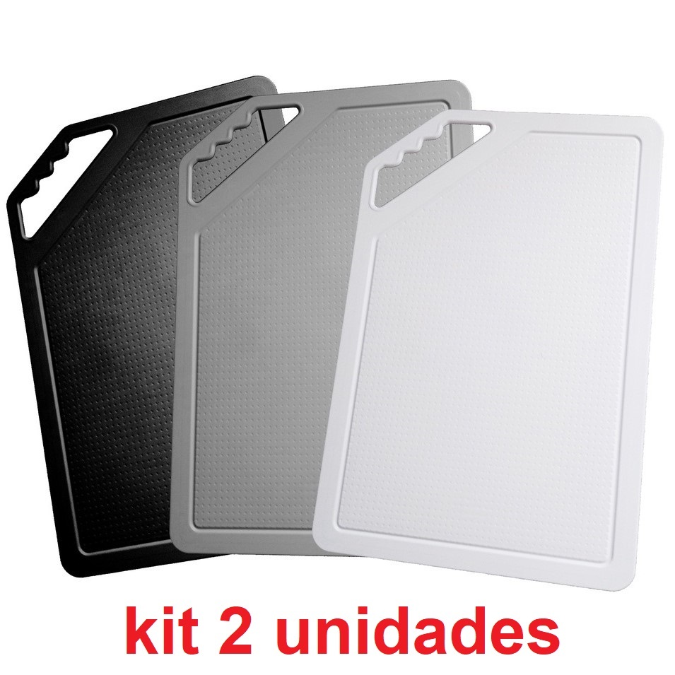 Kit 2 Tábua Para Corte De Carne De Plástico Cozinha