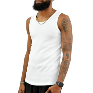 Regata Masculina Camiseta Modelo Americano Canelada Básica Lisa