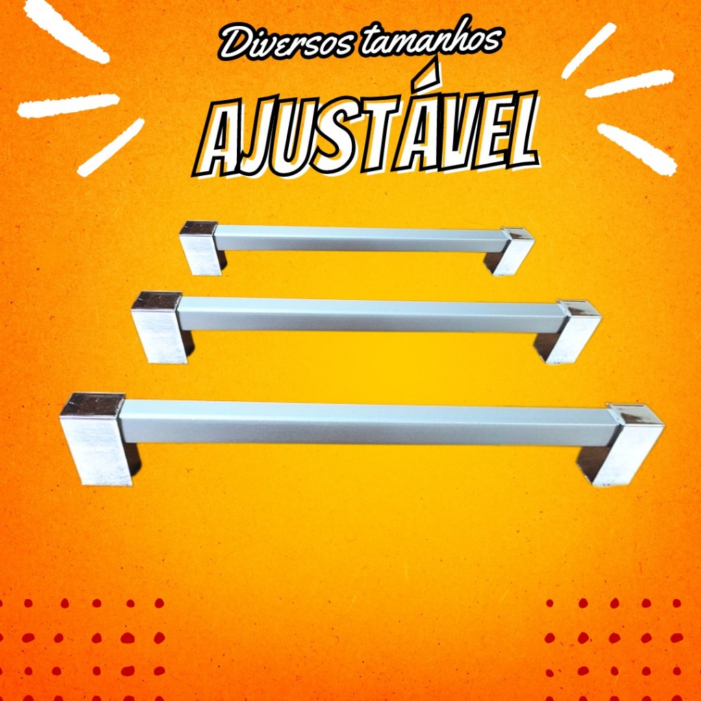 Kit 4 puxadores AJUSTÁVEIS armario comoda gaveta Promoção em Oferta na Shopee