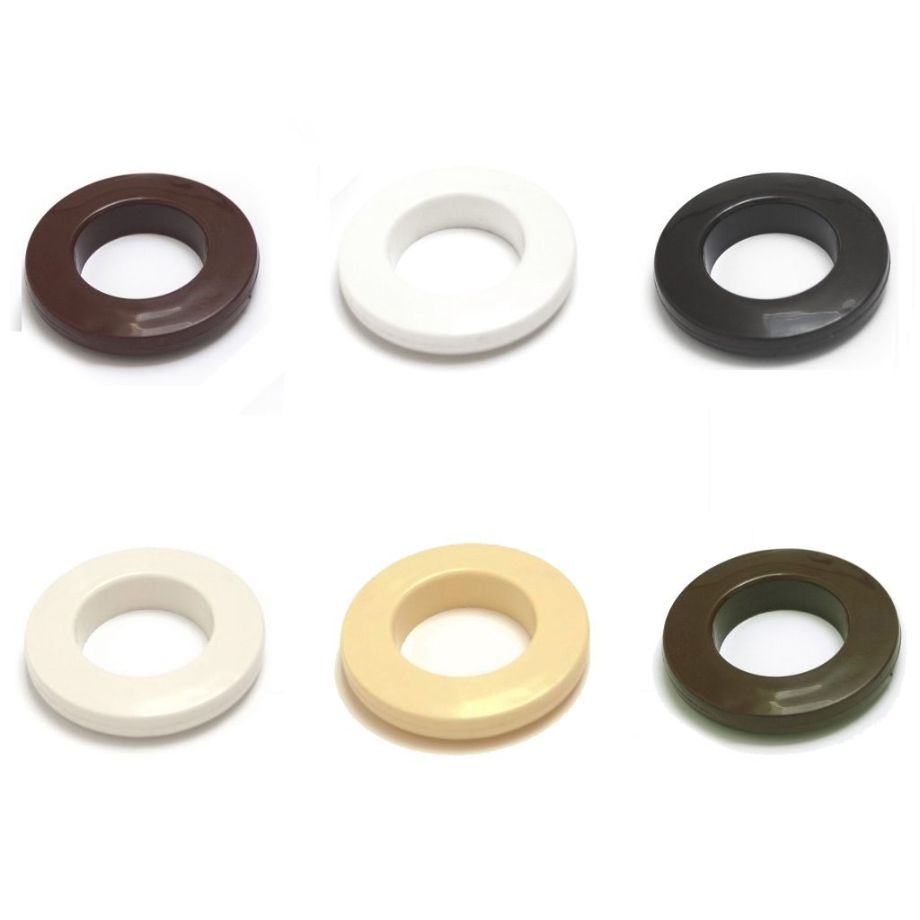 Ilhós cortina Redondo Pequeno 50 Pares varão de 19mm Varias Cores em Oferta na Shopee