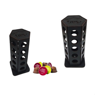 Torre Porta Cápsulas Sextavada GIRATÓRIA 360°+ FRASE | TRÊS CORAÇÕES / DOLCE GUSTO / NESPRESSO| Pintado inauguração em Oferta na Shopee