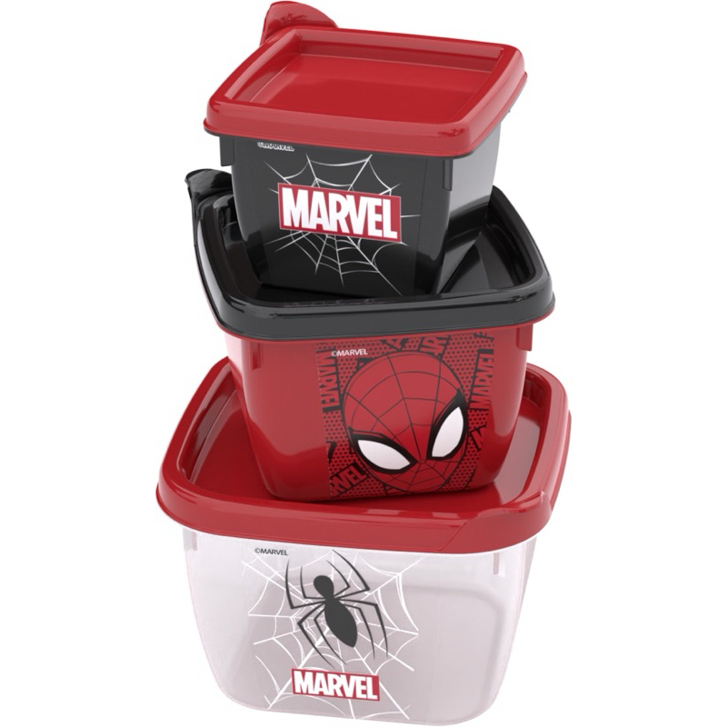 Conjunto de Potes Conect Homem Aranha 3 unidades em Oferta na Shopee