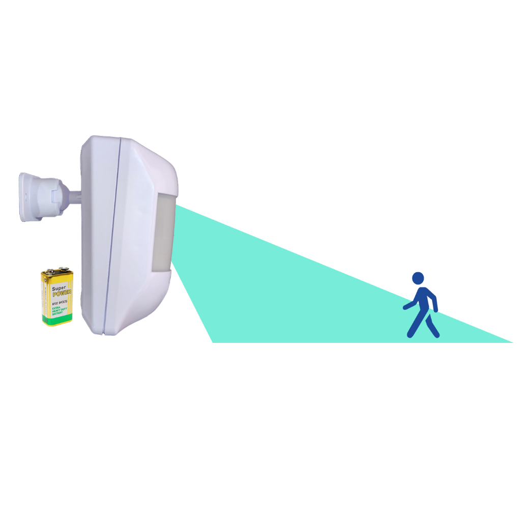 Sensor Presença Movimento IVP Infra Sem Fio 433 Mhz p/ Centrais de Alarme - Com Software que evita disparo falso em Oferta na Shopee