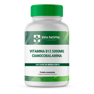 Vitamina B12 Cianocobalamina - 5000 mcg - 30 cápsulas em Oferta na Shopee