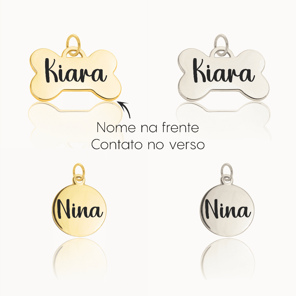 Pingente De Identificação PET cachorro Gato Personalizado Com Nome E Telefone em Oferta na Shopee
