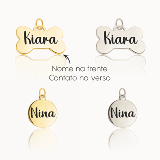 Pingente De Identificação PET cachorro Gato Personalizado Com Nome E Telefone em Oferta na Shopee