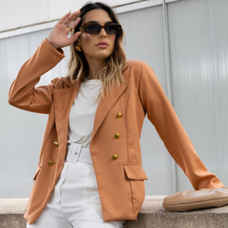 Blazer Feminino Terninho Alfaiataria Com Botões