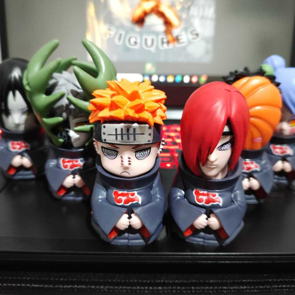 Action Figures da Akatsuki 9,5 cm Boneco Nagato Pain Tobi Konan Zetsu Orochimaru Anime Naruto