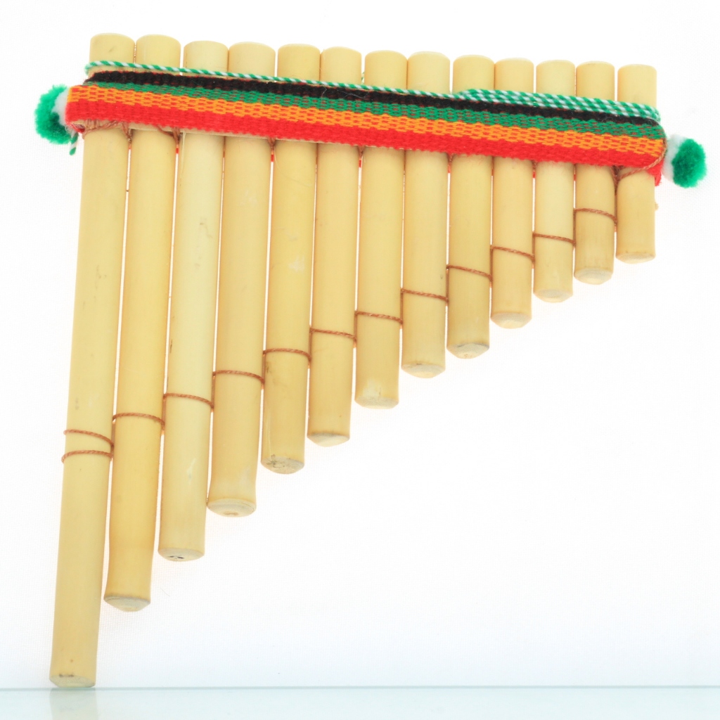 Flauta Pan Profissional Tenor Bambu Modelo Antara Madeira Reta