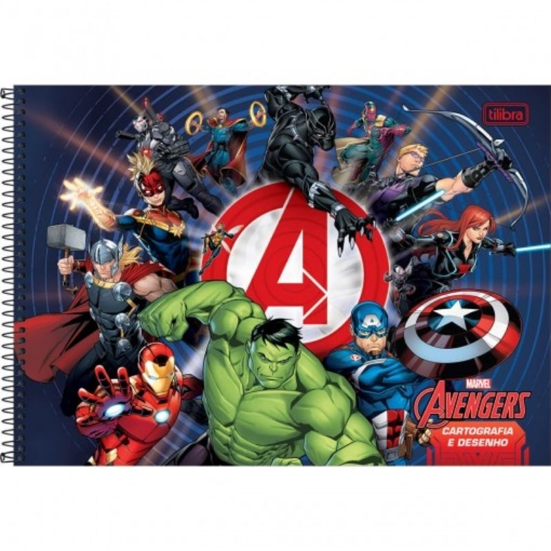 Caderno De Desenho e Cartografia Avengers Tilibra / Avengers / Material Escolar / Papelaria