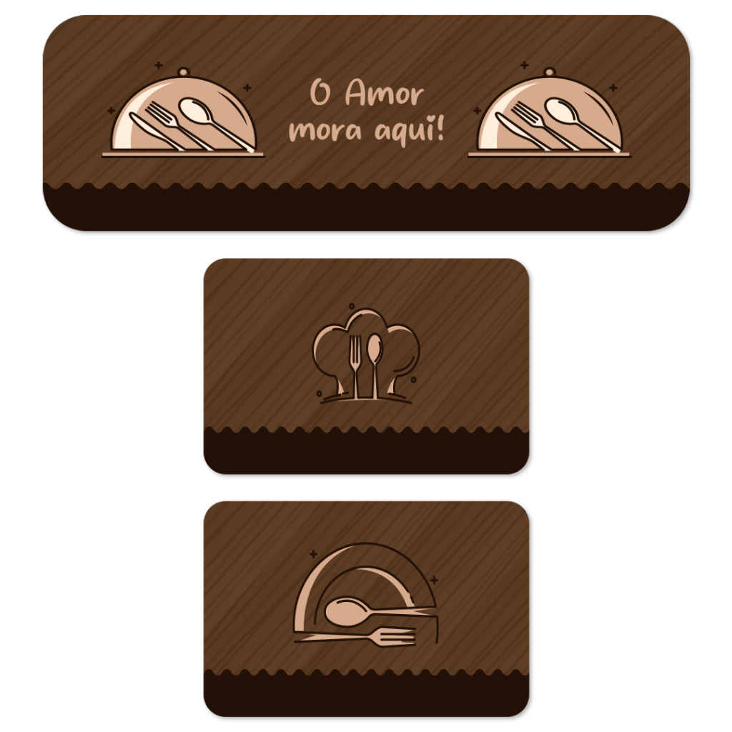 KIT COM 3 TAPETES DE COZINHA ANTIDERRAPANTE - DECORAÇÃO DE CASA