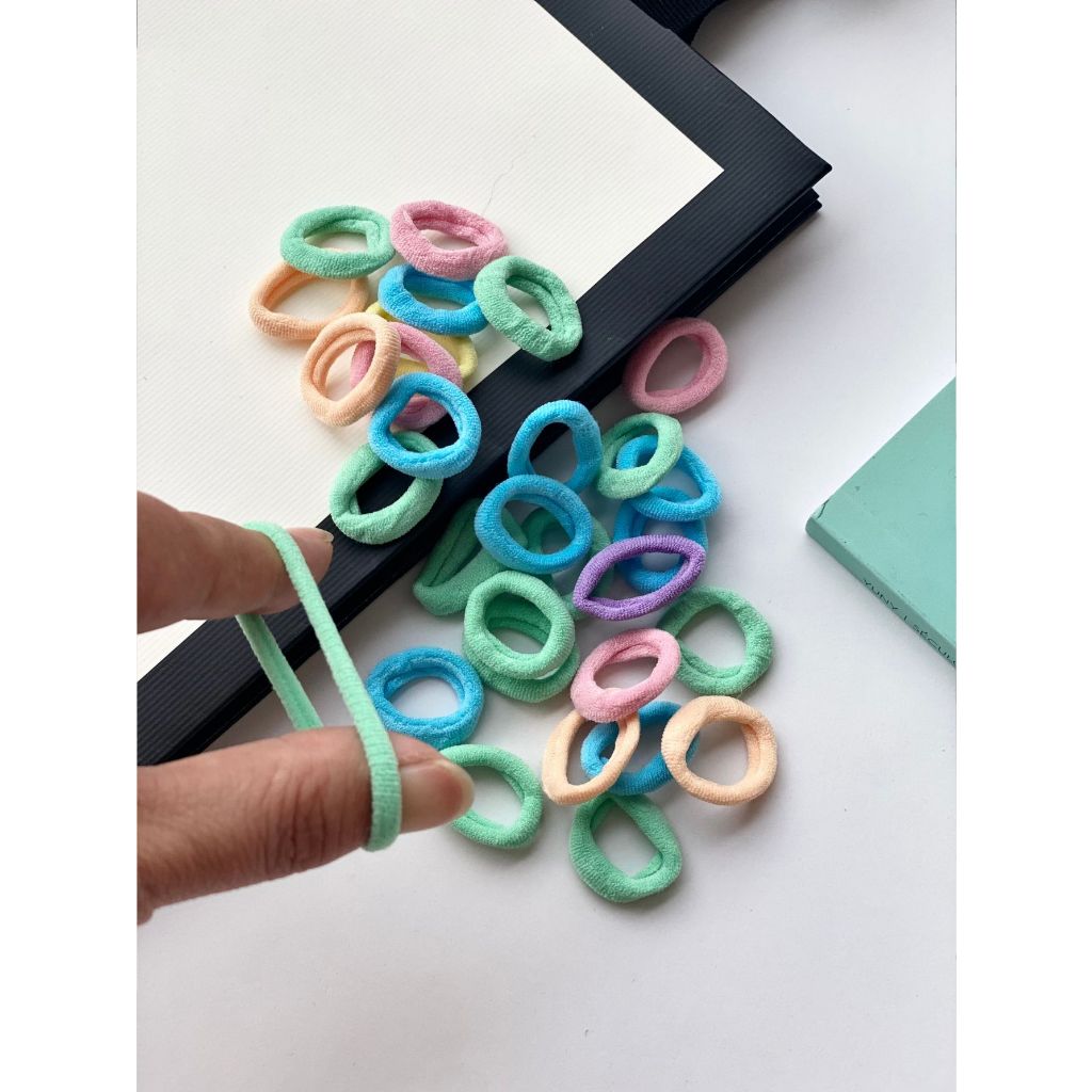 120pecas Elastico Xuxinha Rabico de cabelo pequeno colorido para crianca