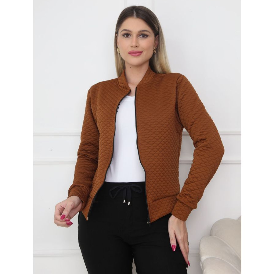 Jaqueta Blusa Feminino Bomber De Frio Matelasse em Oferta na Shopee