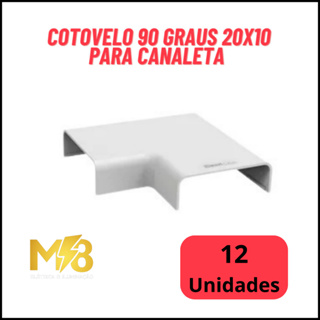 12 Acabamentos de Canaleta Cotovelo 90 Graus Branca 20x10 - Tramontina em Oferta na Shopee