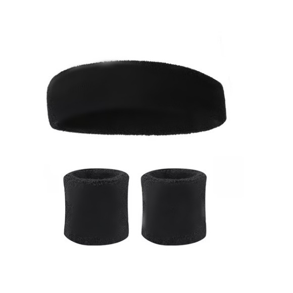 Kit 1 Par Munhequeira Pulseira e Testeira Tiara Lisa