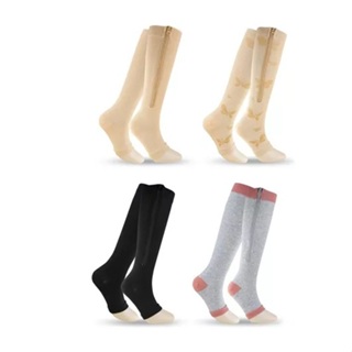 Meia De Compressão 3/4 Com Ziper 20-30 Mmhg Ponteira Aberta - Envio Rápidp. em Oferta na Shopee