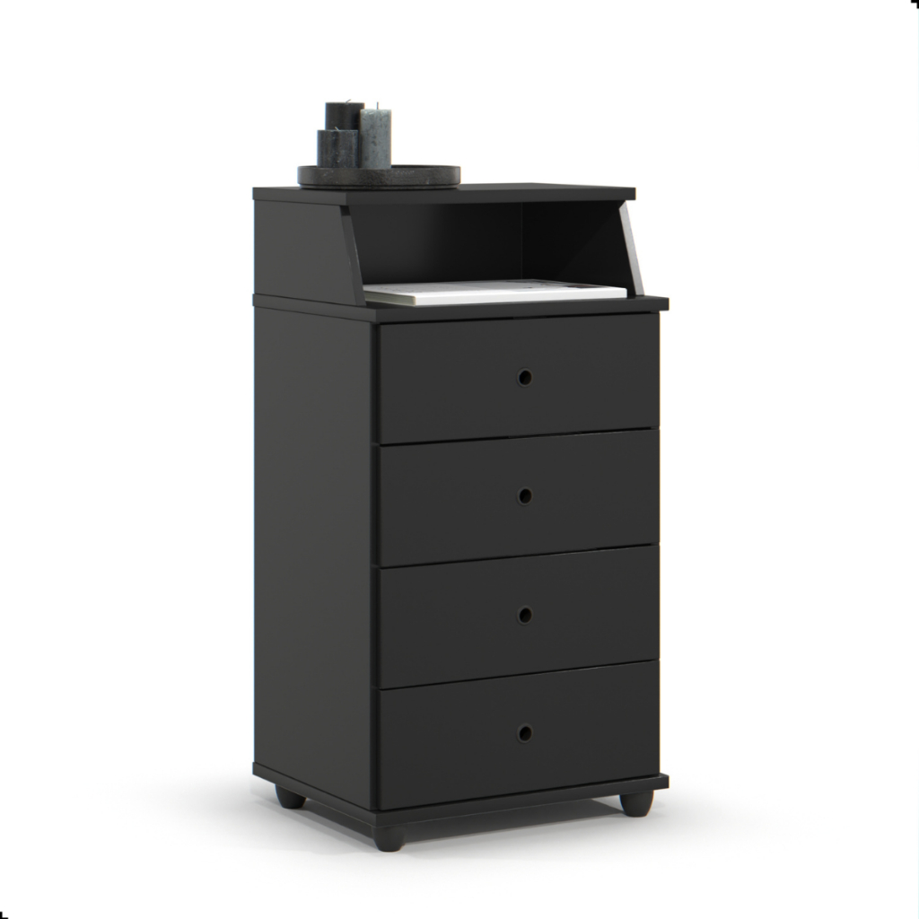 Mesa de Cabeceira Luxo New II 4 Gavetas Novo EJ0