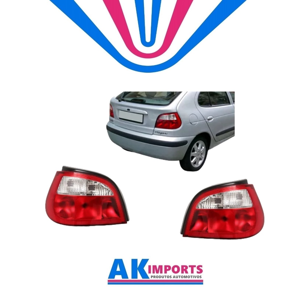 Par Lanterna Traseira  Renault Megane Hatch  Marca: Tyc  Ano: 2000 Até 2004  Cód:  11-A216-01-2B / 11-A215-01-2B