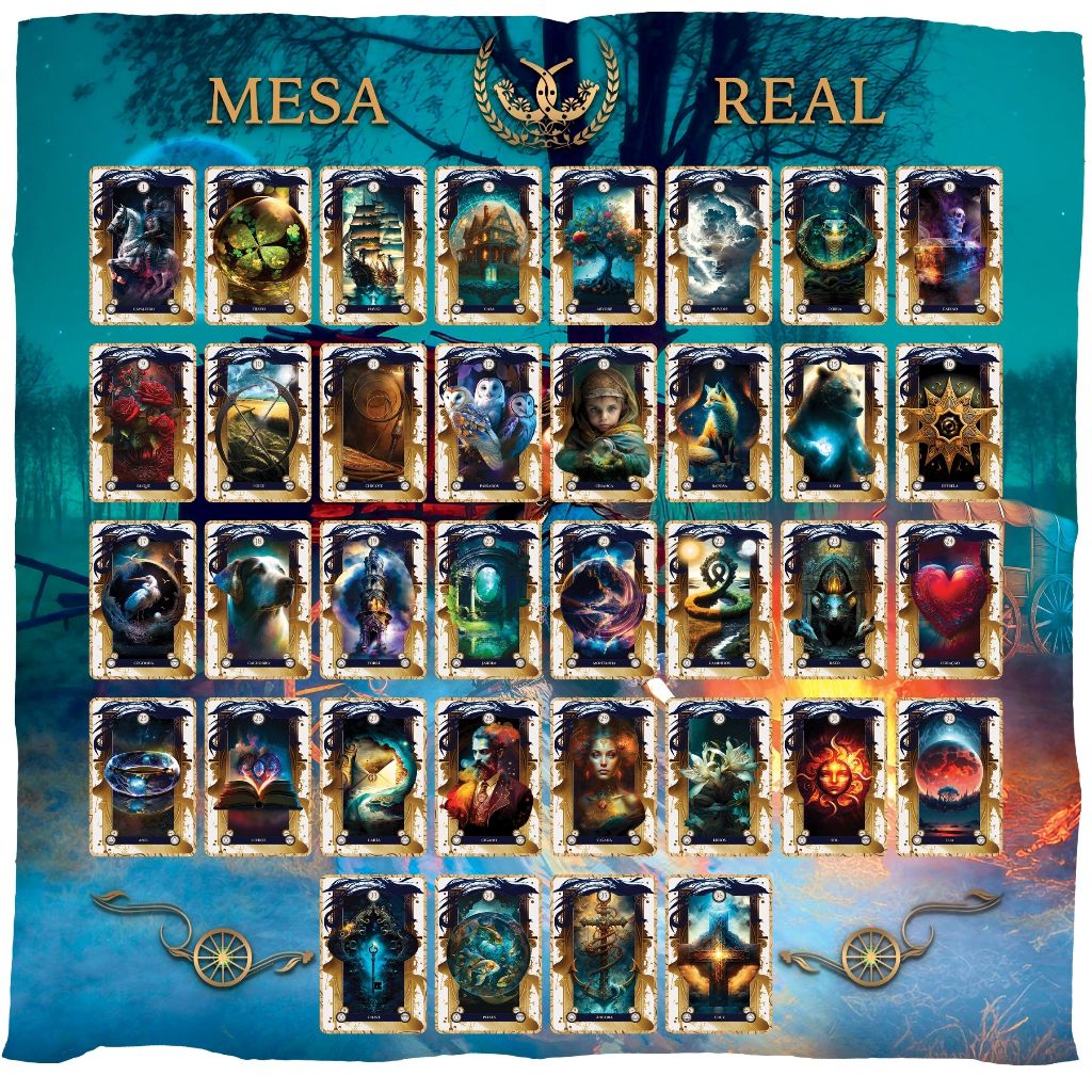 Toalha para Jogo de Tarot e Baralho Cigano Mesa Real 70x70cm