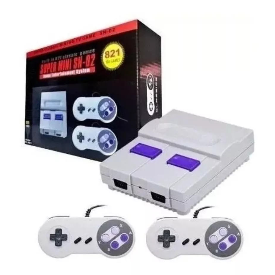 Video Game Retrô Classic Super Mini Sn-02 8gb 821 Games Hd Nostalgia HDMI HD 1080p