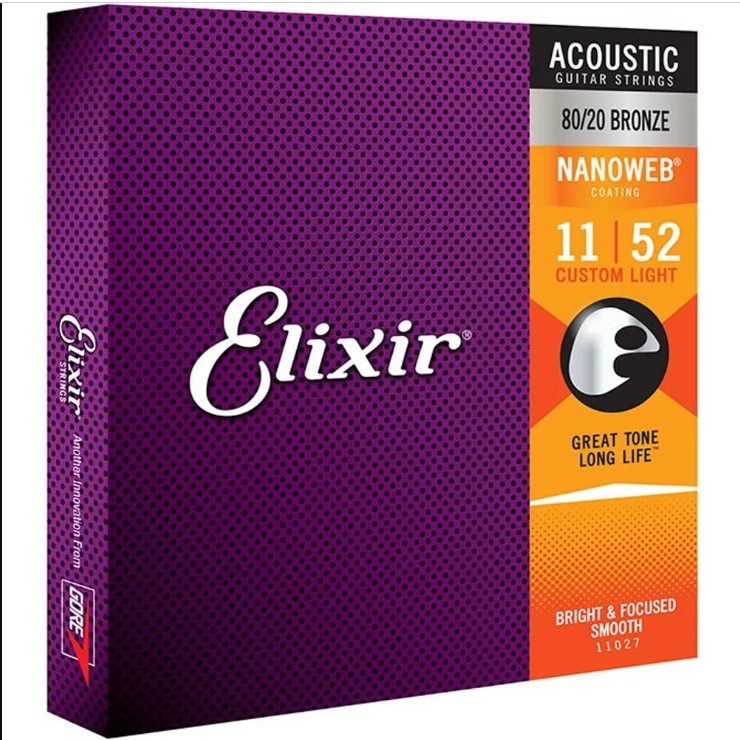 Encordoamento P/ Violão Aço Elixir 11027 Nanoweb
