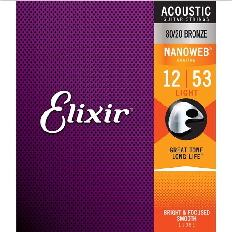 Encordoamento P/ Violão Aço Elixir 11052 Nanoweb