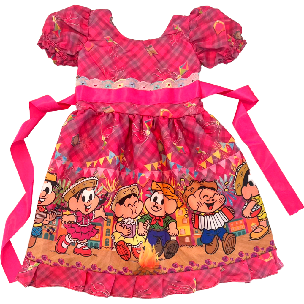 Vestido Festa Junina Infantil Com Forro