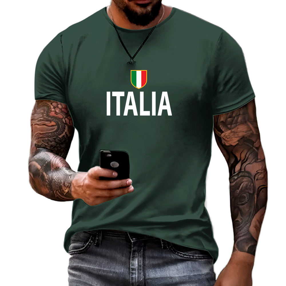 Camiseta Masculina ITALIA PAIS 100% Algodão Lançamento em Oferta na Shopee