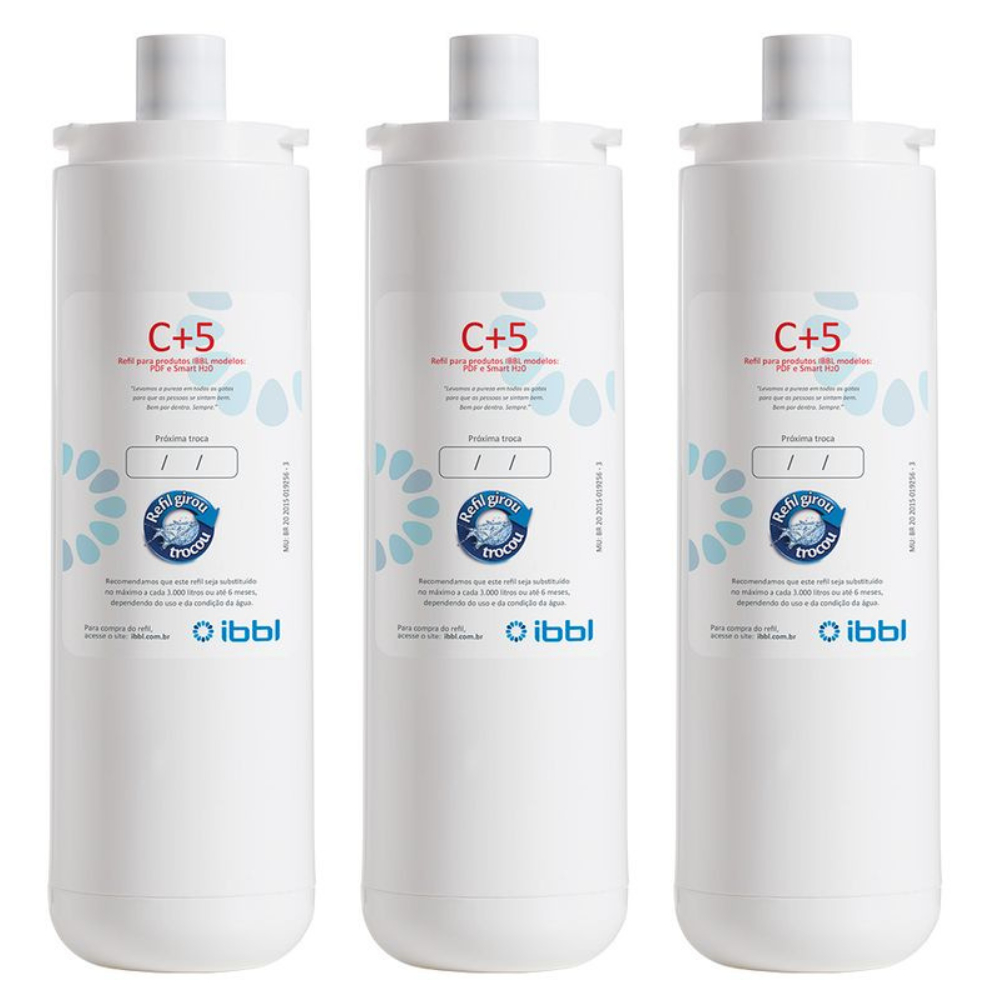 Kit com 3 Filtro Refil IBBL C+5 para PNF, PDF, FR600, Immaginare - Original
