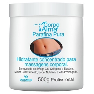 Creme Extra Hidratante Parafina Pura Concentrada Massagem Linfatica Seca Barriga Colageno Elastina Dokmos