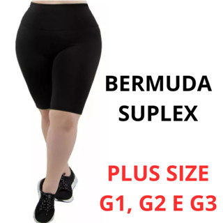 Short Legging Plus Size Bermuda Academia Feminino