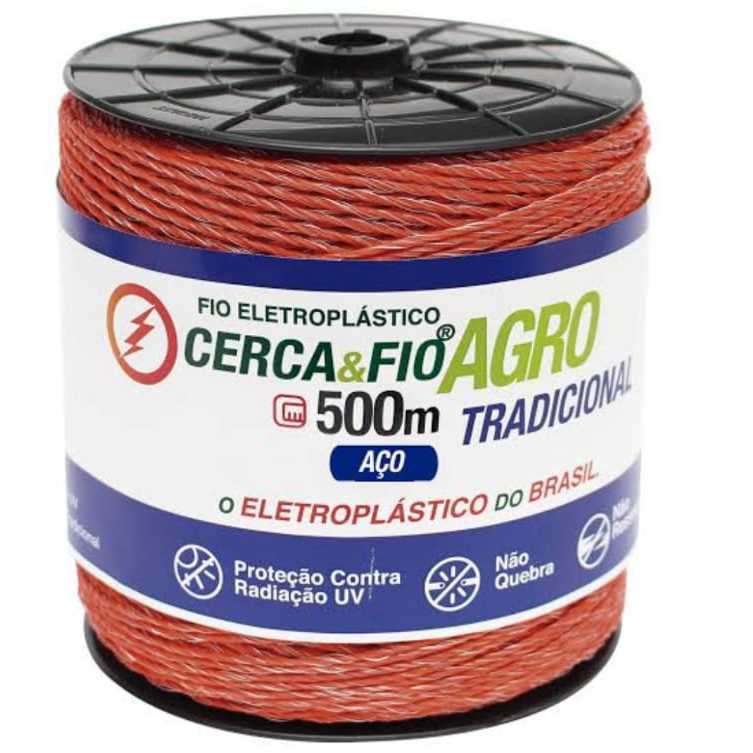 Fio e Cerca Eletroplástico Rural Elétrico agro 15x6 500m-Igecast