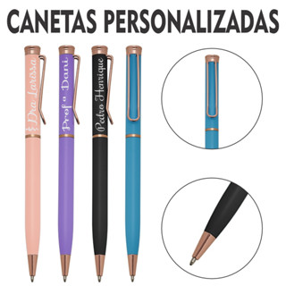 Caneta Metálica Sofisticada Personalizada (Nome - Logo - Desenho - Marca - Profisssão) em Oferta na Shopee