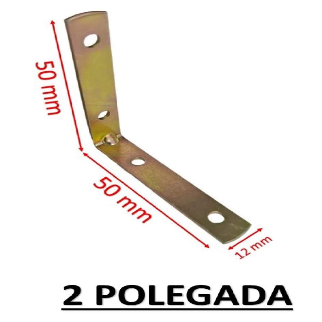 Cantoneira L Reforçada 50 x 50 Aço Móveis Prateleira Armário Suporte Fixação com Parafusos
