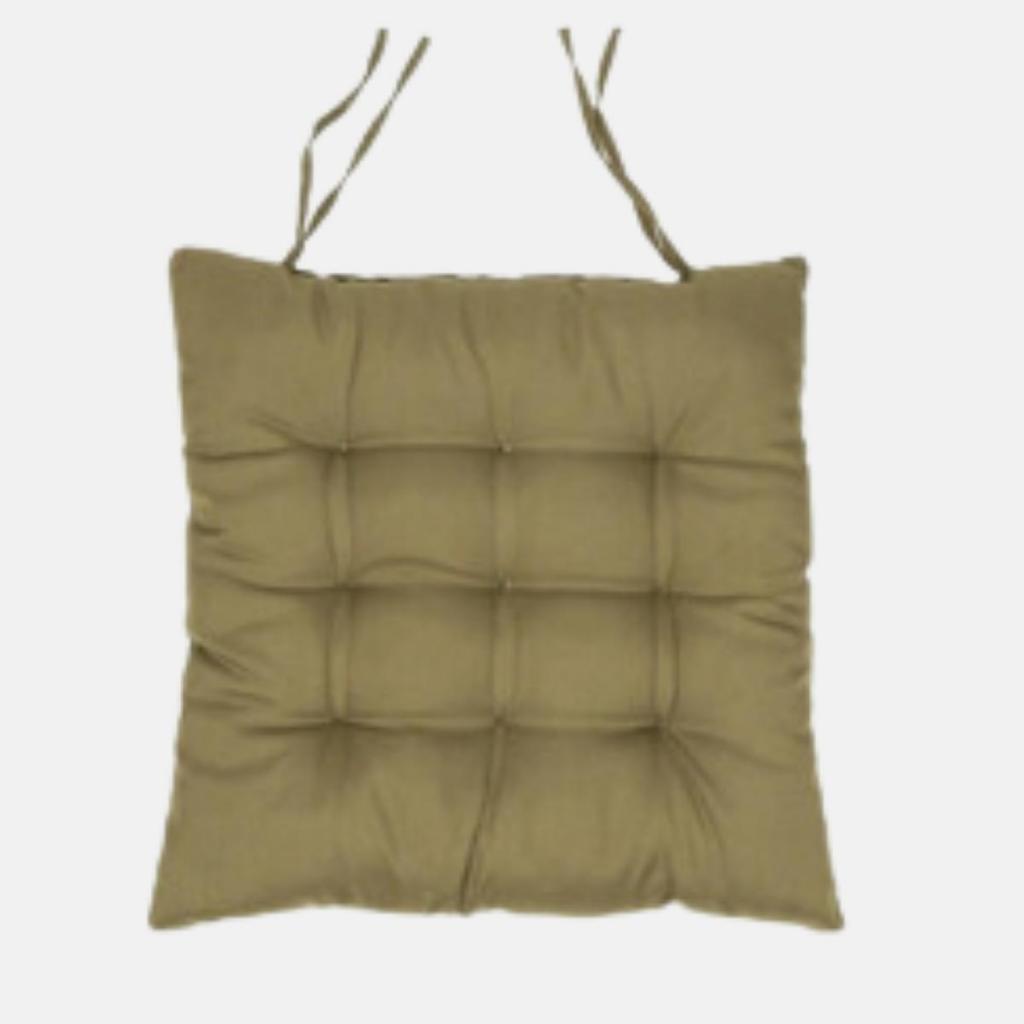 Assento Futton Quadrado Sofá Assento Cadeira Pallet Poltrona Lisa Oxford 40X40 Poliester Caquí