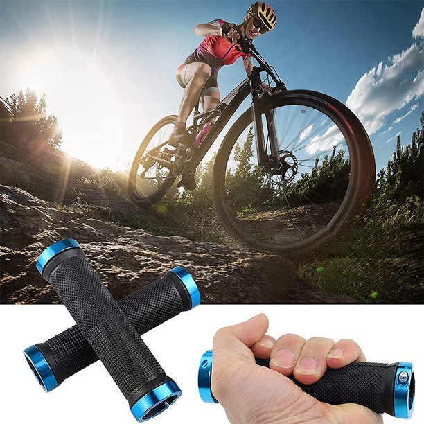 Manopla Grip Para Bike Bicicleta MTB de Borracha Com Anéis de Travamento