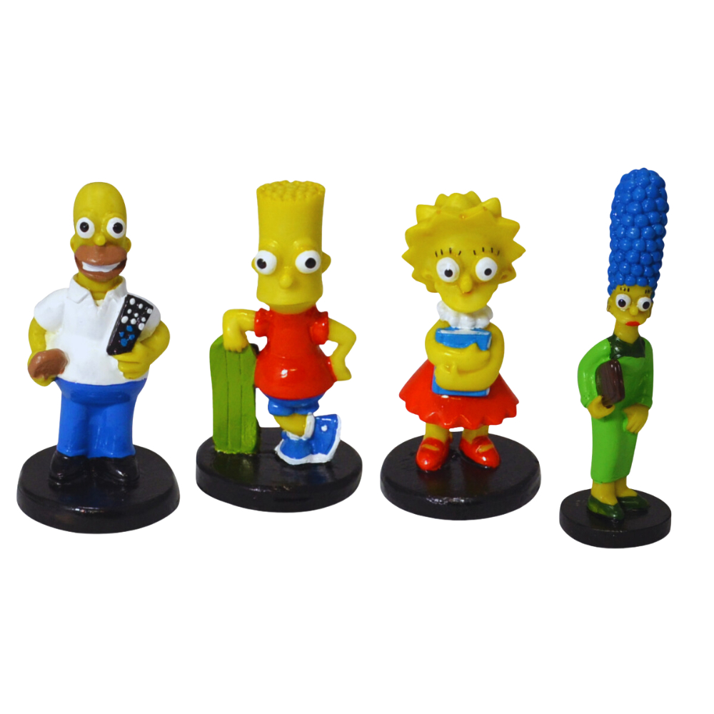 The Simpsons Os Simpsons Homer Marge Bart Lisa Colecionáveis Decoração Presente Resina 4 unidades