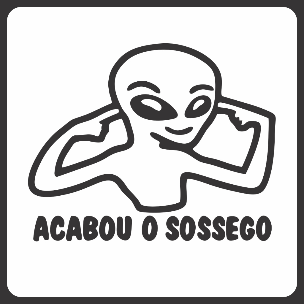 Adesivo Acabou o Sossego Carro em Oferta na Shopee