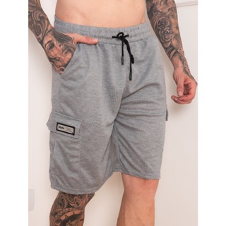 Bermudas Moletom Masculino Com Elastano, Bolsos Com Zíper