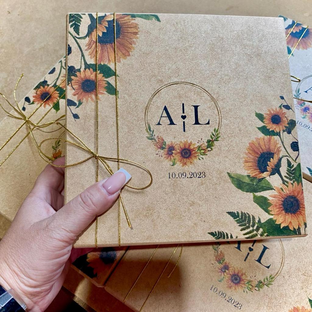 Caixinha Personalizada Casamento MDF Floral Girassol Tamanhos Variados em Oferta na Shopee