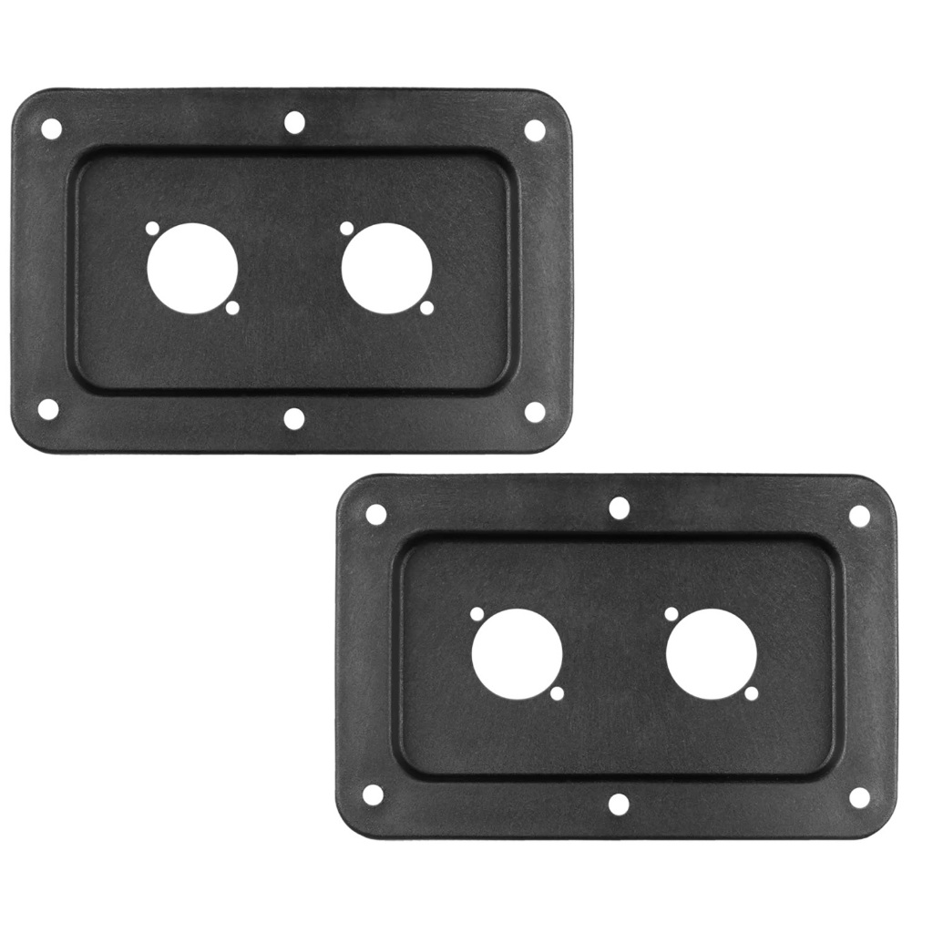 Kit 2 Espelho 2 Furos Canon Caixa De Som Plástico Automotivo Para Caixa Acoplada Caixa Trio e Caixa Acustica