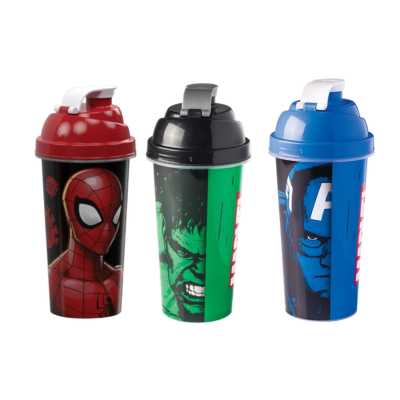 Copo Shakeira Vingadores Heróis Marvel  com Tampa Rosca 580ml