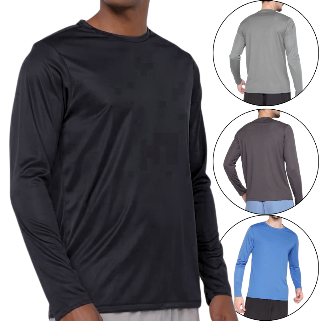 Camisa masculina blusa manga longa segunda pele malha fria