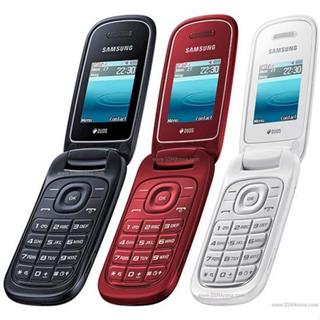 Celular Samsung E1272 Flip Abre Fecha Simples Rádio FM Dual Chip Idoso - Azul Preto Branco